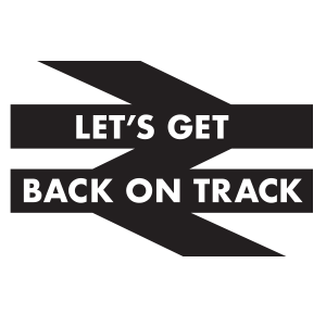 Let's get back on track logo