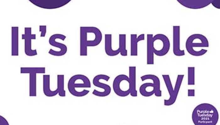 Purple Tuesday logo.