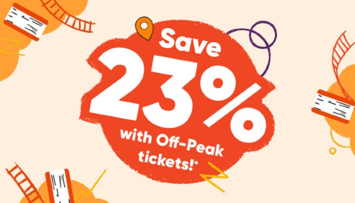 Save 23% with Off Peak tickets