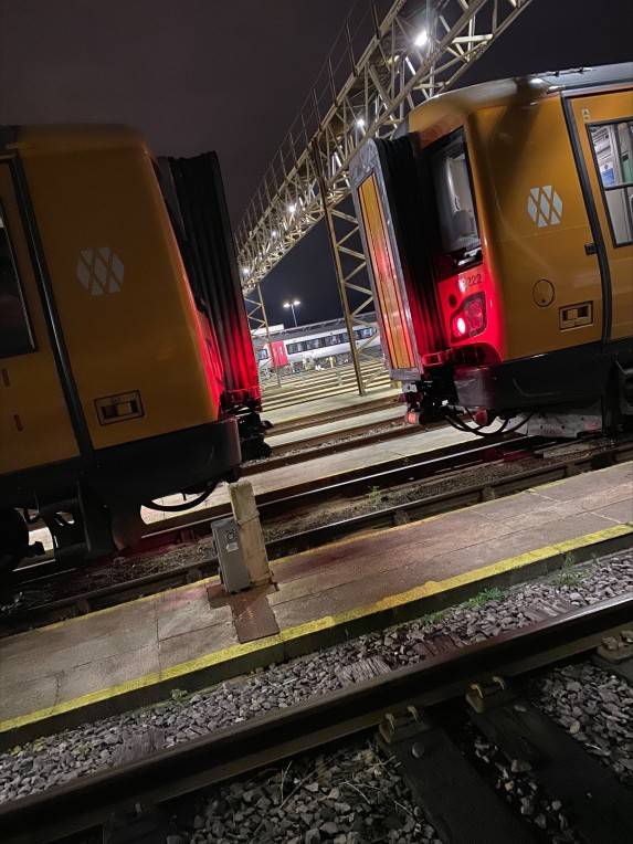 Two WMR trains face to face at Tyseley depot