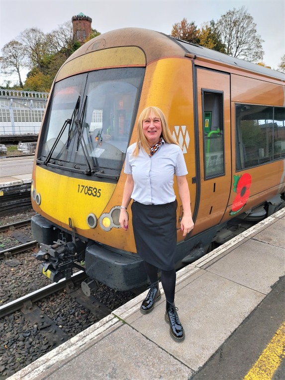 Danielle West Midlands Railway train driver.