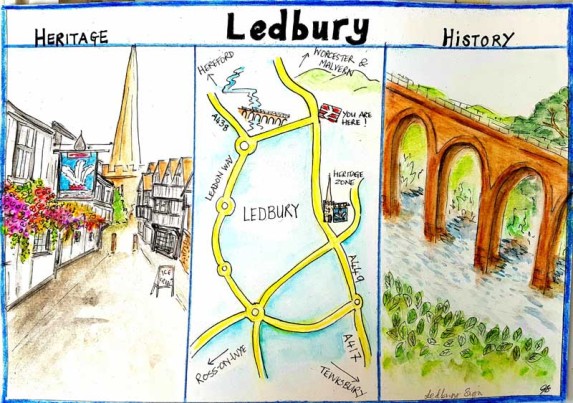 Illustration of Ledbury Heritage Map