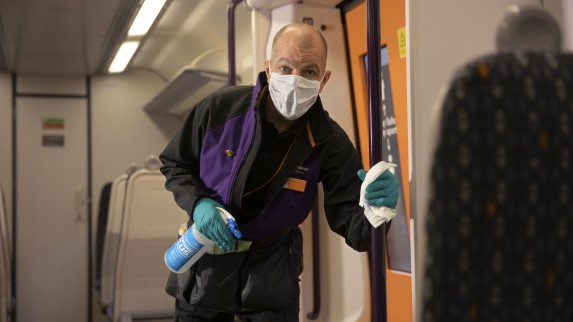 West Midlands Railway cleaner