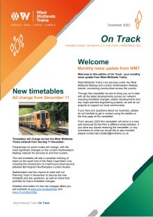 On Track - Stakeholder Newsletter - December 2022