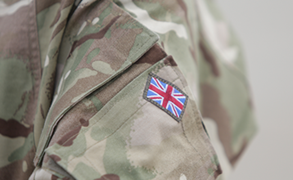 Army fatigues and Union Jack