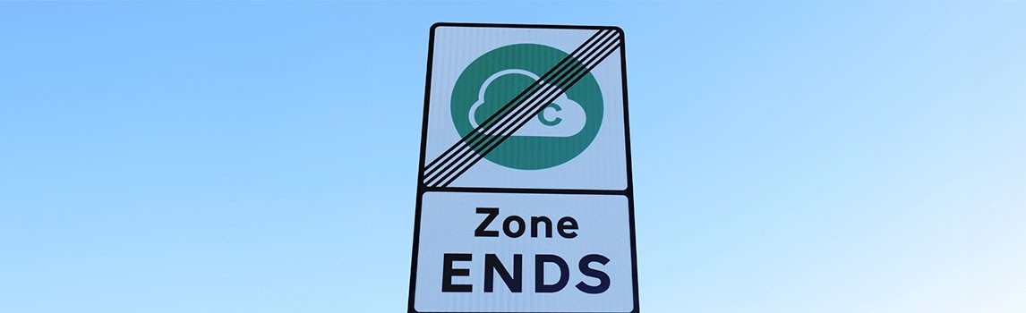 Street sign of a clean air zone